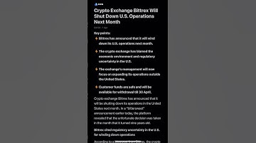 Bittrex shutdown in USA #crypto #trading #bittrex #tradingview #newshorts #newstoday #stockmarket