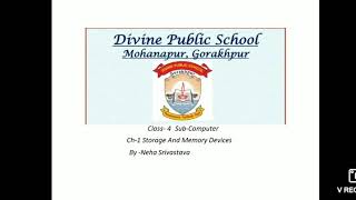 Class -4 , Sub-Computer, Ch-1, Storage and memory devices