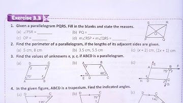 smart maths chapter 3 exercise 3.3 | schand maths solutions class 8 ch-3ex 3.3| quadrilateral
