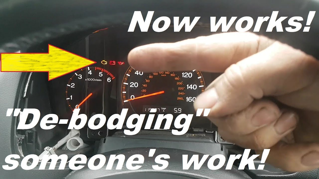 Honda Accord 2004 engine light not working... "De-bodging" someone's