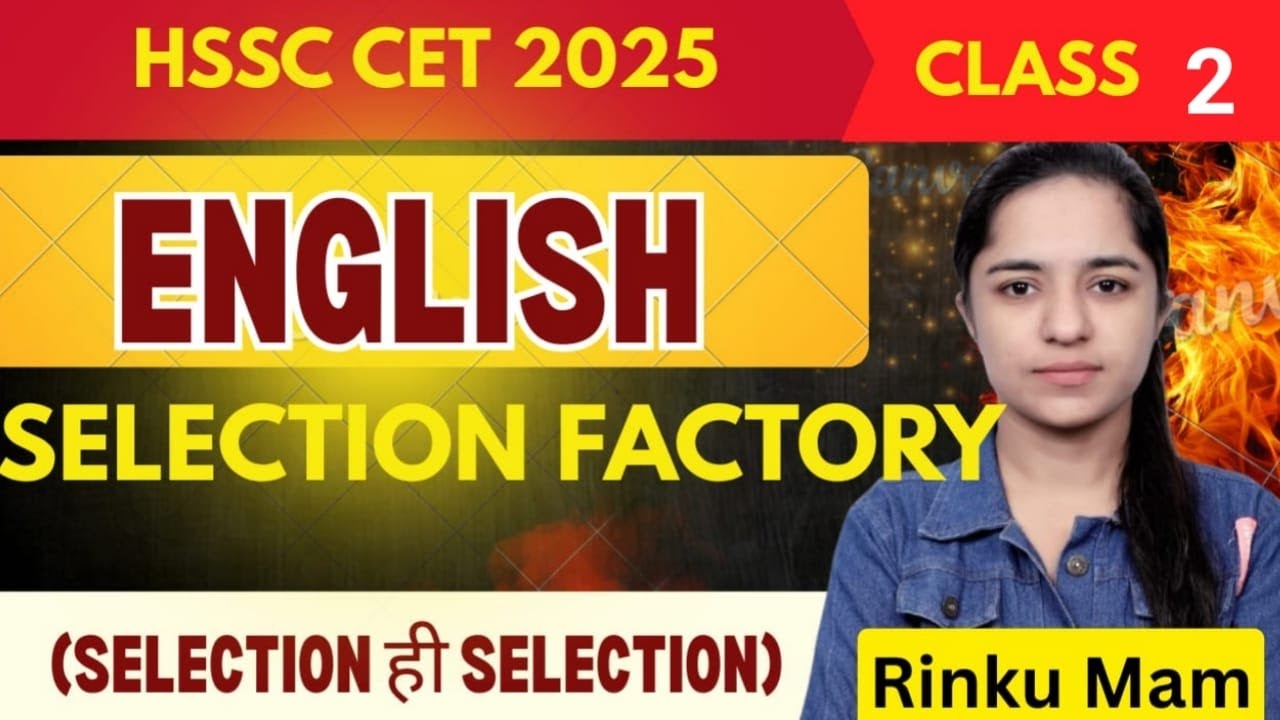 Complete English for HSSC CET 2025 || English Marathon ||