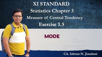 Chapter 3 Measure of Central Tendency | Exercise 3.5 | Mode | Class 11 Statistics | Gujarat Board
