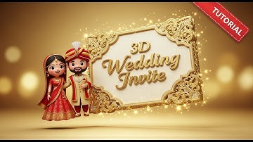 How to Make 3D Wedding Invitation Video | Digital Animated Wedding Card Tutorial 2025