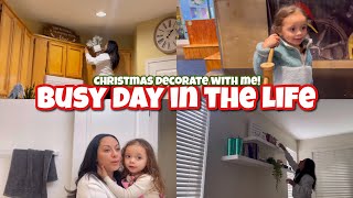 BUSY MOM DAY IN THE LIFE | CHRISTMAS DECORATE WITH ME | AUTISM WORK FROM HOME MOM