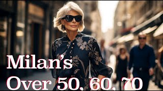 : Italian Street Style, What People Over 50, 60 and 70 Wear in Milan in 2023 on a Rainy Day  