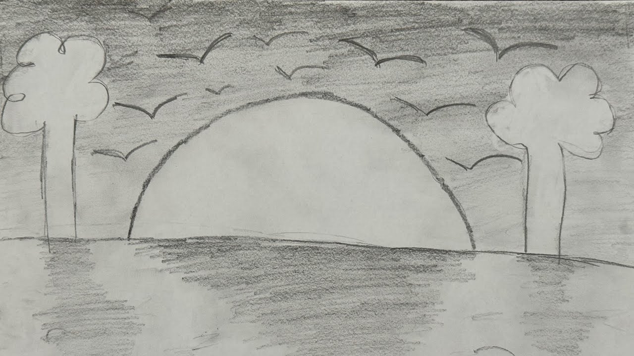 Sunset Basic Shading How to draw and shade a sunset… Told easy by me - YouTube