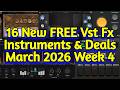 16 Best New FREE Effect Plugins, Vst Instruments, Samples &amp; Plugin Deals - MARCH 2026 Week 4