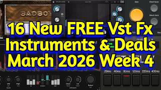 16 Best New FREE Effect Plugins, Vst Instruments, Samples & Plugin Deals - MARCH 2026 Week 4