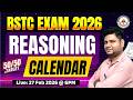 BSTC PTET Exam 2026 Reasoning CALENDAR | Target Practice Set | Most Important Questions