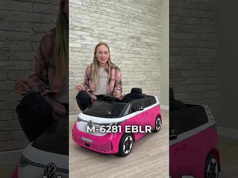 Електромобіль дитячий мікроавтобус Volkswagen ID Buzz M 6281EBLR-15 з пультом, бірюзовий, видео 1