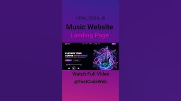 Thumbnail of Music Website Using HTML & CSS | Step by Step Tutorial | Fast Code