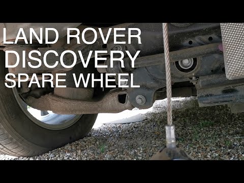 How to lower the spare wheel on a Land Rover Discovery