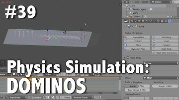 Blender 2.6 Tutorial 39 - Dominos (Physics) Simulation