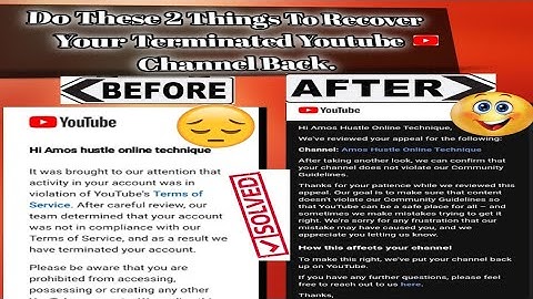 How To Recover Your  Terminated YouTube Channel Back. Do These 2 Things.[English version] 100℅ 2023