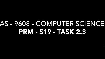 AS Pre-Release Material May/June 2019 - TASK 2.3 - Solution