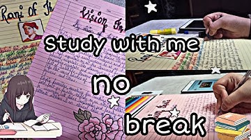 2 hour Study with me||  No break|| 8th grade student|| CBSE Student