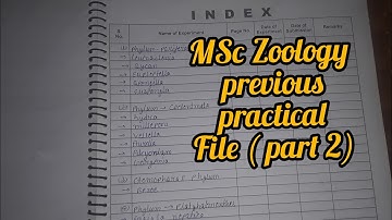 MSc Zoology previous practical ( part 2 )