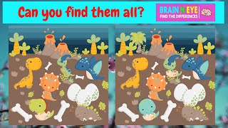 【Find the difference game】Only 1% of people can find them all! Try it! | dinosaur image D No 4056 screenshot 4