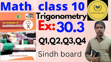 Exercise 30.3 Question 1,2,3,4 | Trigonometry,how to find quadrent  | Class 10 math.