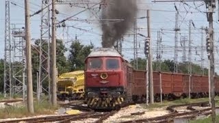 07 091 и 45 163 с товарен влак заминават от Шумен