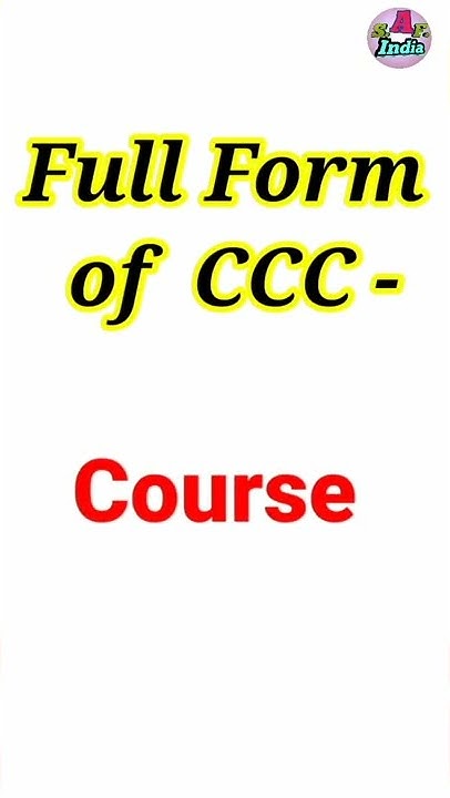 CCC Ka Full Form Full Form Of CCC YouTube ccc-ka-full-form-full-form-of-ccc-youtube