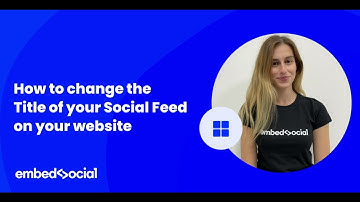 How to edit the title of your social media feed?