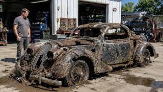 We Found 1932 Bugatti Atlantic for $1,000… Then Restored It || ASMR Car Restoration!