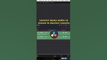 How to Convert single Chanel audio to Stereo in DaVinci Resolve #shorts