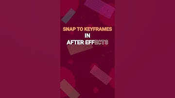 Snap to keyframes in After Effects | #shorts #Aftereffectskeyboardshortcuts