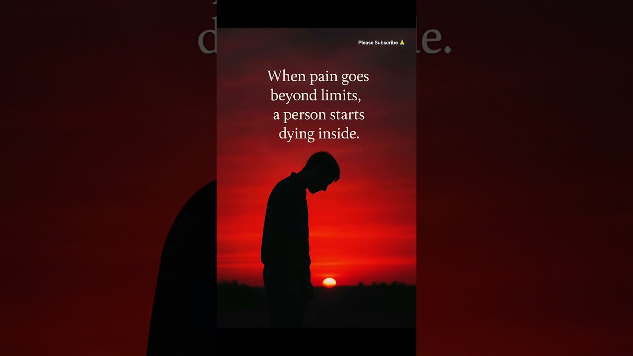  When Pain Crosses The Limit Sad Life Quote Emotional Status Deep Thoughts
