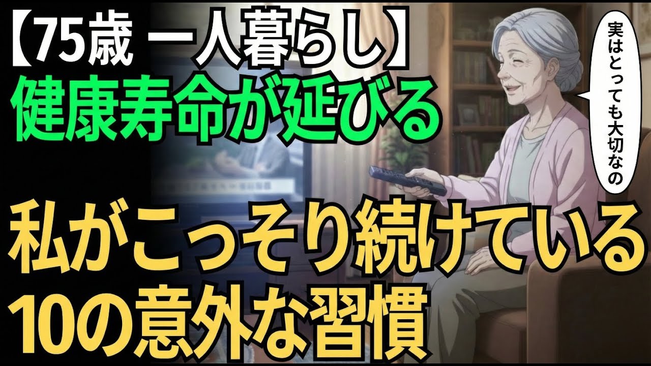 【75歳一人暮らし】健康寿命が延びる。私がこっそり続けている10の意外な習慣｜地味だけど、実はとっても大切なこと