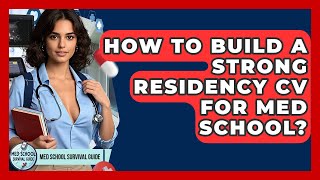 How To Build A Strong Residency CV For Med School? - Med School Survival Guide