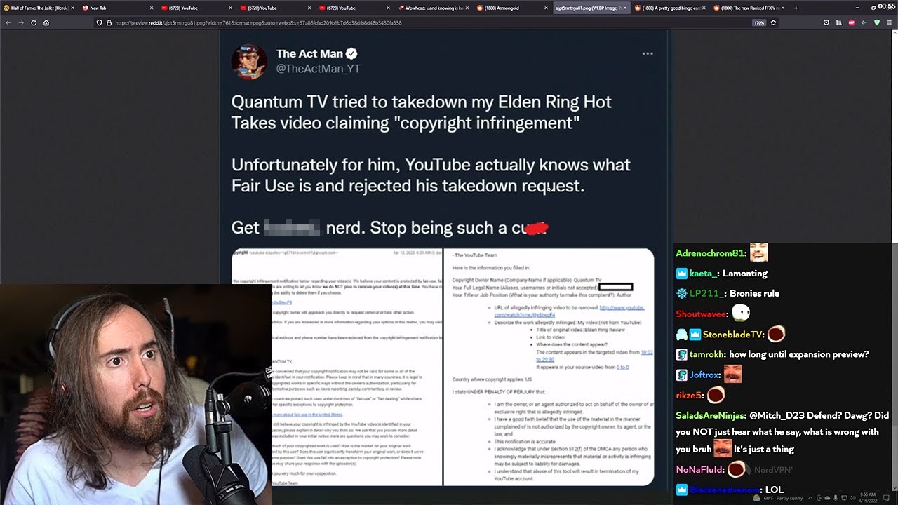 Elden Ring Reviewer Copyright Strikes "The Act Man"