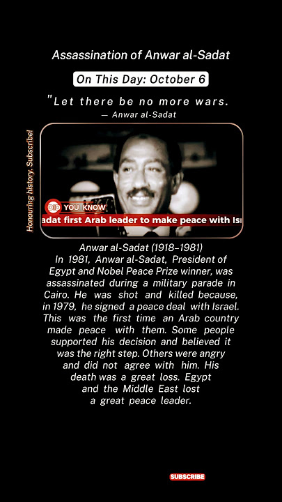 Did You Know: Why Anwar al-Sadat was Assassinated? | On This Day