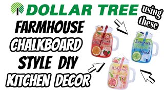 Dollar Tree Farmhouse CHALKBOARD STYLE DIY | KITCHEN Decor
