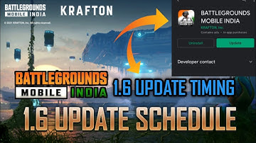 Battlegrounds Mobile India 1.6 Update Time 🤩 || Bgmi 1.6 Update Schedule in Ios and Android ||