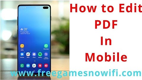 How to Edit PDF Documents| Android & iOS