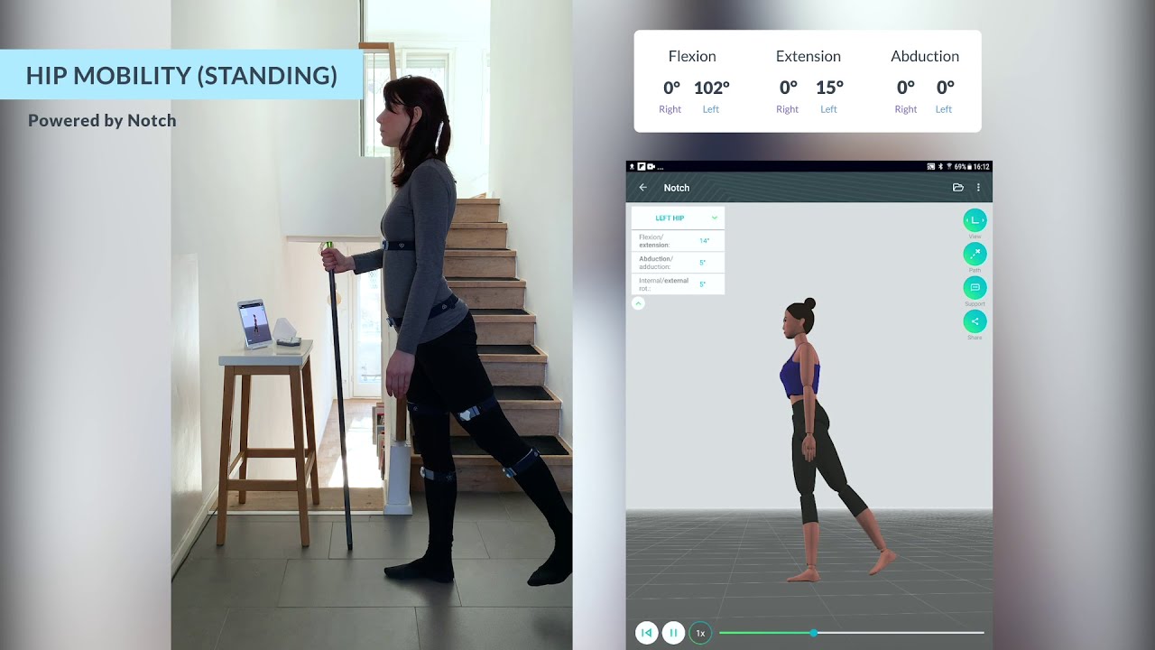 Hip - Range of Motion Assessment (Standing) - YouTube