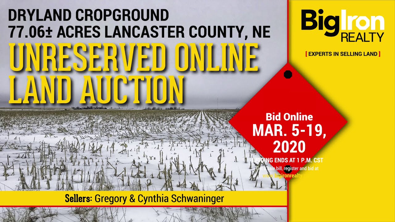 77.06± Acres Lancaster County, Nebraska Unreserved Online Land