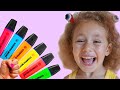 Sesha pretends to play with his Magic Pen - Preschool toddler learn color #2