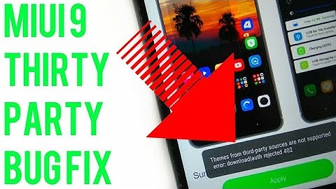 How To Use Third Party Themes In Miui 9!Miui 9 Bug Fix!Redmi Note 4/Redmi 4