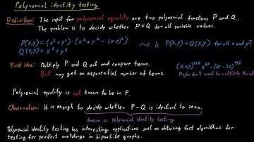 Polynomial Identity Testing