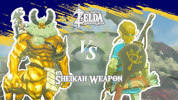 Beating Gold Lynel with Sheikah Weapon ONLY