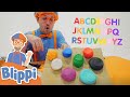 Blippi learns colors  letters for kids with clay  educationals for kids