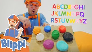 Blippi Learns Colors & Letters For Kids With Clay | Educational Videos For Kids image