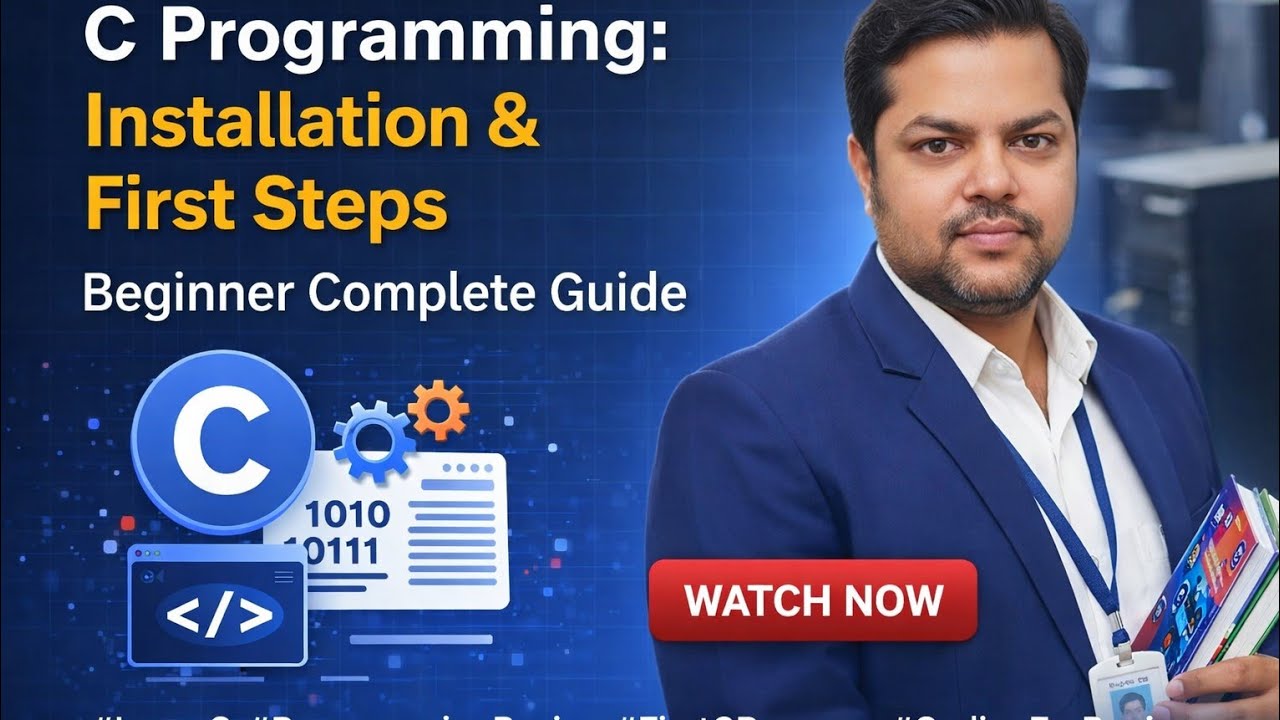 C Programming: Installation & First Steps | Beginner Complete Tutorial ...