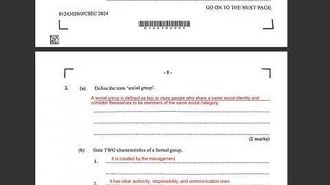CSEC SOCIAL STUDIES PAPER 2 FOR MAY/JUNE 2024 | PART 1