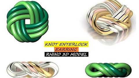Knot Interlock Earring Design Tutorial in Rhino // Jewelry CAD Model