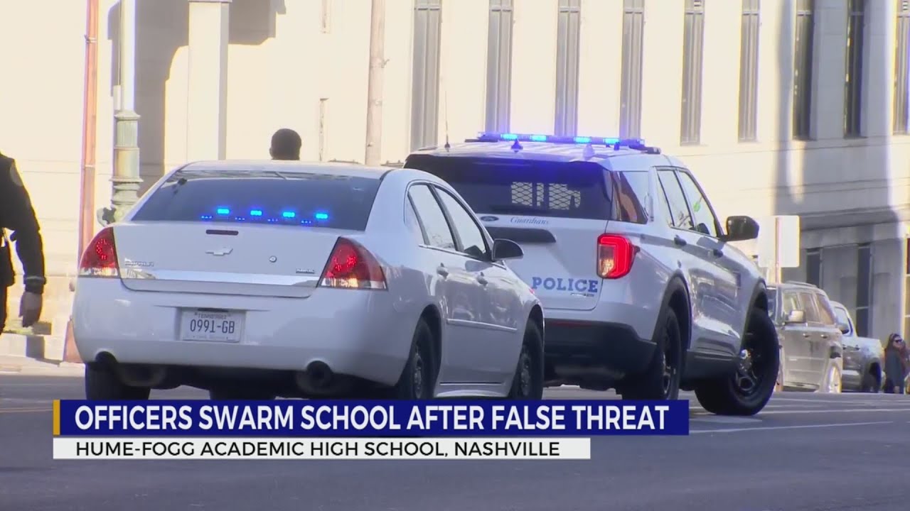 Officers swarm Nashville school after false threat - YouTube