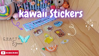 how to make easy kawaii stickers at home | DIY Sticker Making | kawaii stickers | Crafty ezuuu